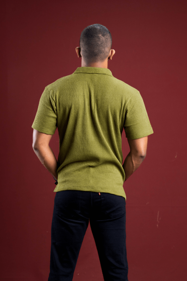 Evergreen Knitted Men's Polo T-shirt - Image 2