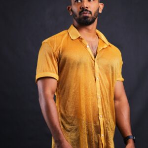 Sahara Sun – Gold Sparkle Sheer Shirt